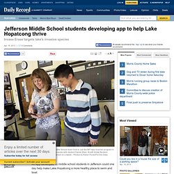 Jefferson Middle School students developing app to help Lake Hopatcong thrive