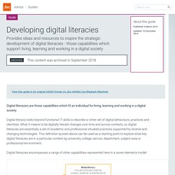 Developing digital literacies