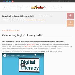 Developing Digital Literacy Skills -
