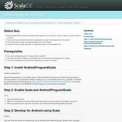 Developing for Android — Scala IDE 2.0.0 documentation