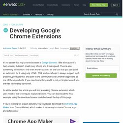 Developing Google Chrome Extensions