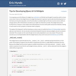 How to Develop jQuery UI Widgets