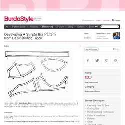 Developing A Simple Bra Pattern From Basic Bodice Block – Learning Sewing