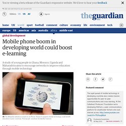 Mobile phone boom in developing world could boost e-learning