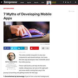 7 Myths of Developing Mobile Apps