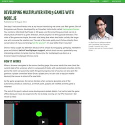 Developing Multiplayer HTML5 Games with Node.js