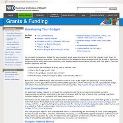 Developing Your Budget - Grants Process Overview