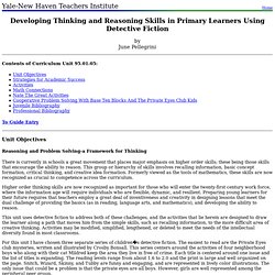 95.01.05: Developing Thinking and Reasoning Skills in Primary Learners Using Detective Fiction
