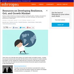Resources on Developing Resilience, Grit, and Growth Mindset