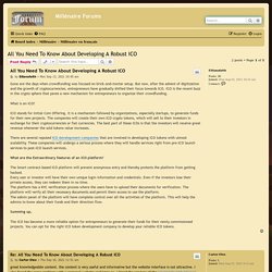 All You Need To Know About Developing A Robust ICO - Millénaire Forums