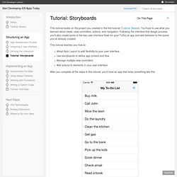 Start Developing iOS Apps Today: Tutorial: Storyboards