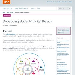 Developing students' digital literacy