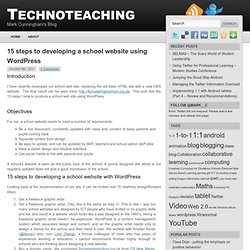 15 steps to developing a school website using WordPress