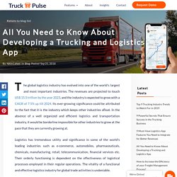All You Need to Know About Developing a Trucking and Logistics App - Truck Pulse