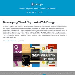 Developing Visual Rhythm in Web Design