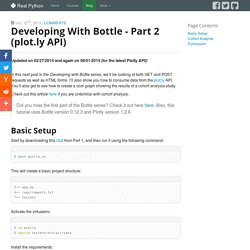 Developing with Bottle - part 2 (plot.ly API)