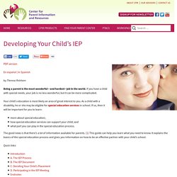 Developing Your Child’s IEP