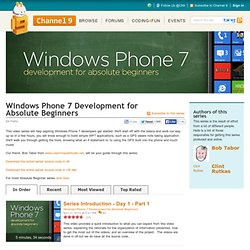 Windows Phone 7 Development for Absolute Beginners