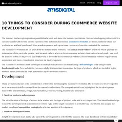10 THINGS To CONSIDER DURING ECOMMERCE WEBSITE DEVELOPMENT - Amsdigital