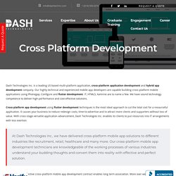 Cross Platform Development - Website & Mobile Application Development