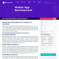 Mobile App Development Company Australia - Develop Your Own Customized Application
