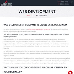Top Web development company in Middle East, India & USA
