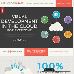 Visual IDE in the Cloud - App development for Mobile and Desktop with Application Craft