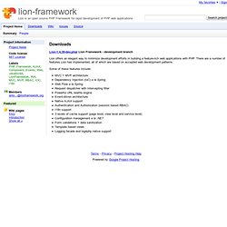 lion-framework - Lion is an open source PHP Framework for rapid development of PHP web applications.