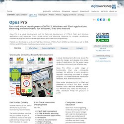 Visual Development of HTML5 and Windows Applications with Opus Pro from Digital Workshop