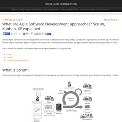 What are Agile Software Development approaches? Scrum, Kanban, XP explained