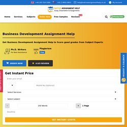 Business Development Assignment Help UK