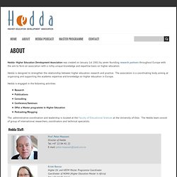 A PROPOS DE «Hedda - Higher Education Development Association