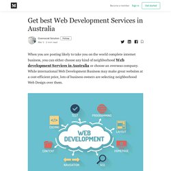 Get best Web Development Services in Australia - Cosmocrat Solution - Medium