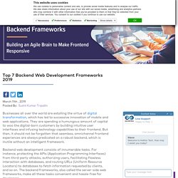 Top 7 Web Development Backend Frameworks in 2019