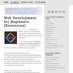 Web Development for Beginners (Resources)