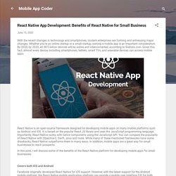 React Native App Development: Benefits of React Native for Small Business