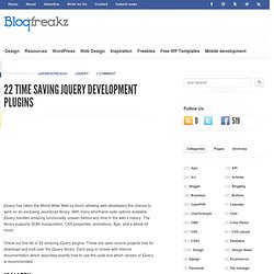 22 Time Saving jQuery Development Plugins