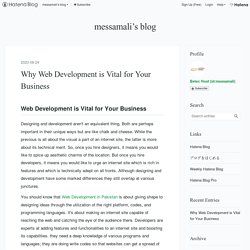 Why Web Development is Vital for Your Business - messamali’s blog