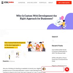 Why Custom Web Development Is The Best Approach For Businesses