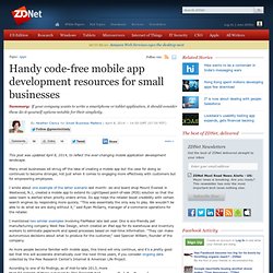 Handy code-free mobile app development resources for small businesses