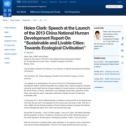 UN Helen Clark re China