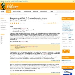 Beginning HTML5 Game Development
