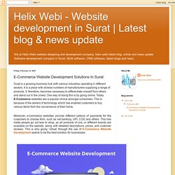 E-Commerce Website Development Solutions In Surat