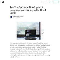 Top Ten Software Development Companies According to the Good Firms