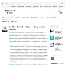 Top 10 Software Development Companies in Australia - New Tech Posts