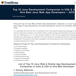 Top 10 Java Development Companies in India & USA