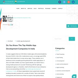 Top Mobile App Development Companies In India