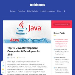 Top 10 Java Development Companies in India - 2021 Reviews & Ratings