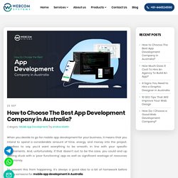 How to Choose Best App Development Company in Australia?