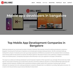 Mobile App Development Company in Bangalore, India